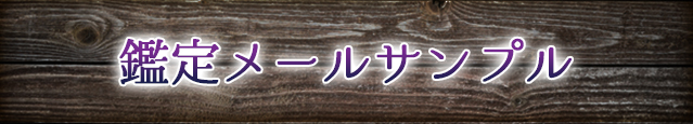 鑑定メールサンプル